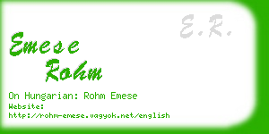 emese rohm business card